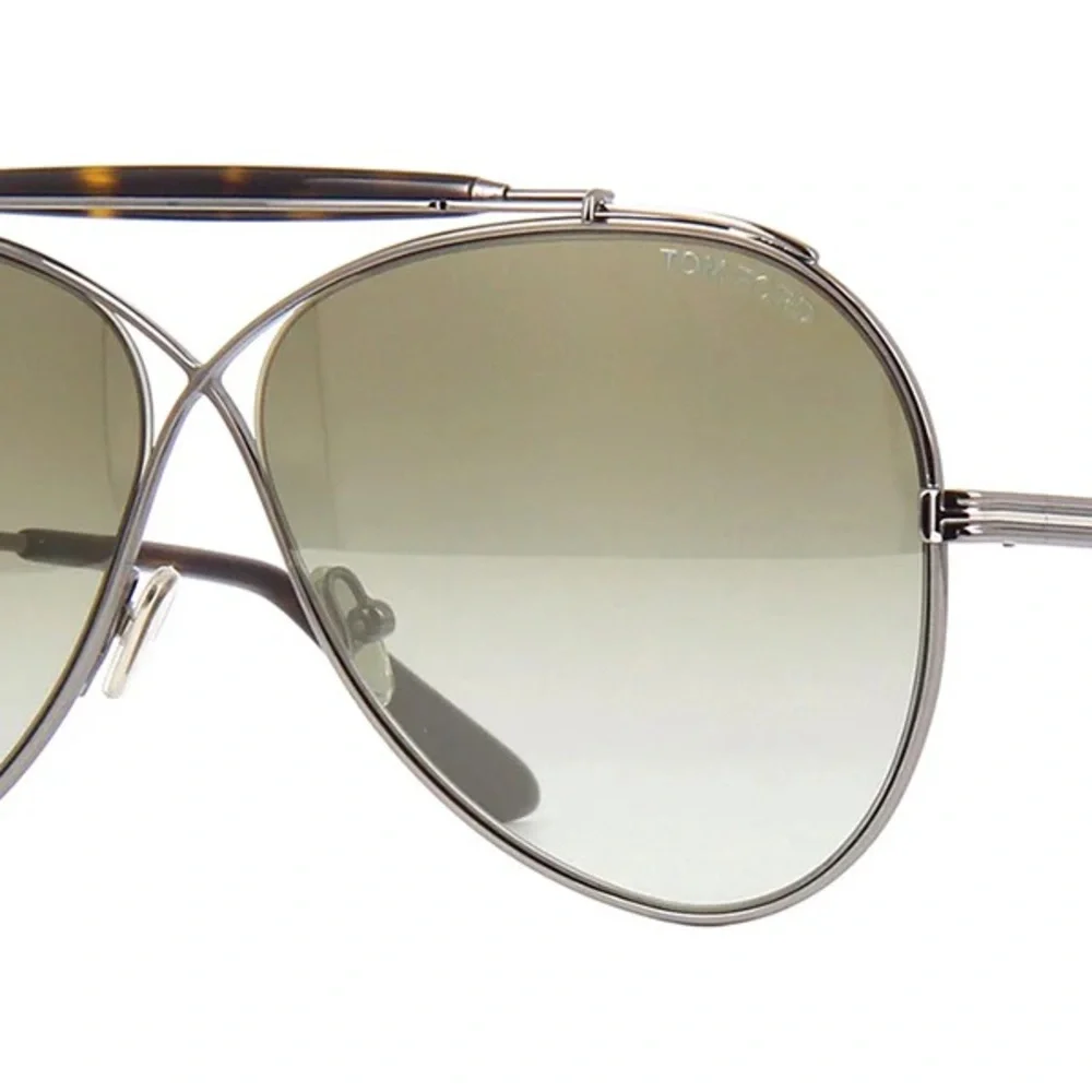 💯- New Authentic TOM FORD FT0818 pilot-frame metal sunglasses